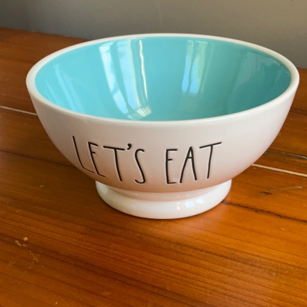Rae Dunn Blue and White Ceramic Bowl